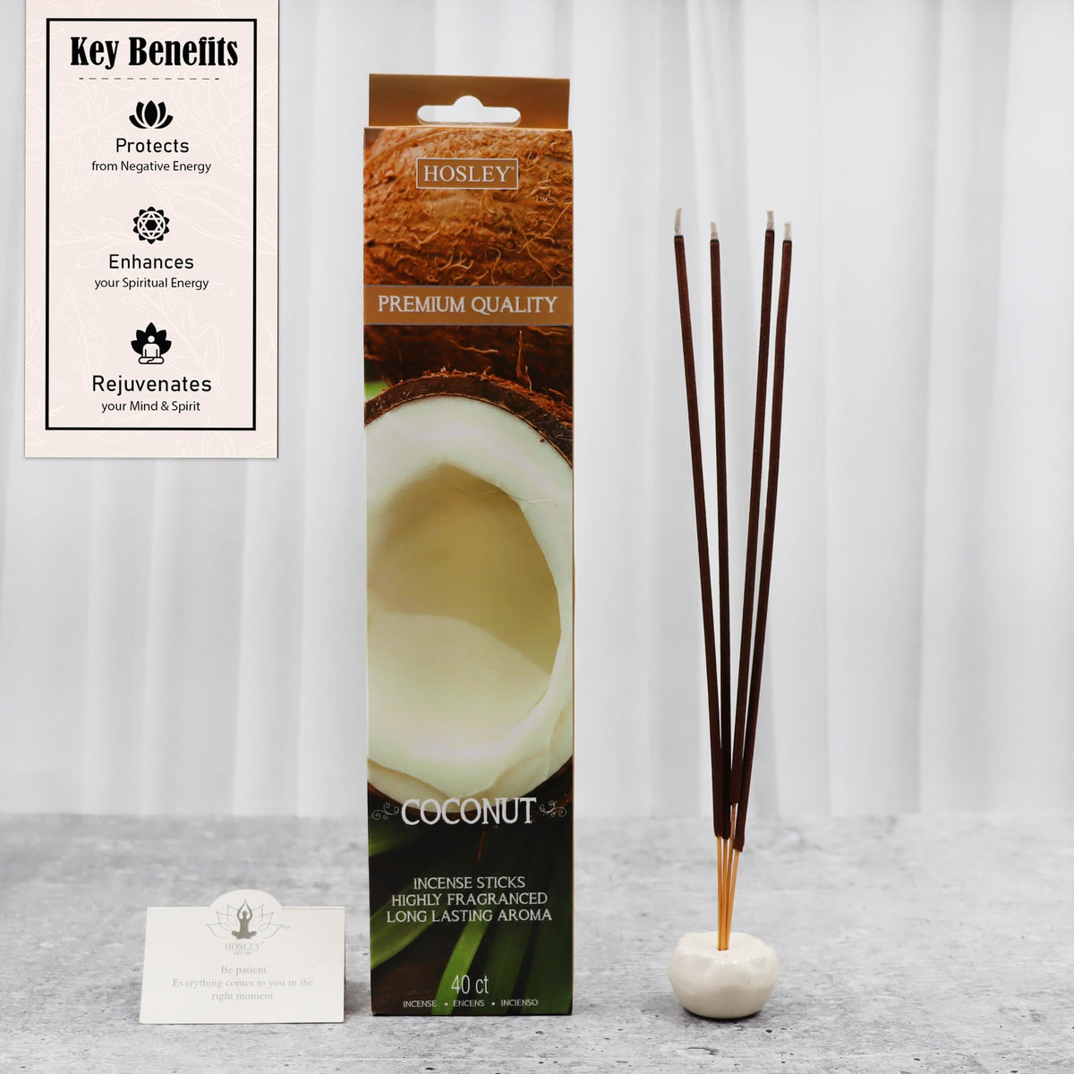 Coconut Fragrance Incense Sticks Essential Oils Infusion for Long-Lasting Aromatherapy Bliss Holistic Relaxation in Every Box Pack of 240 Incense Stick