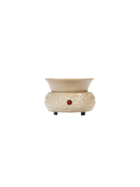 Cream Ceramic Electric Wax Warmer Ideal for Spa and Aromatherapy Use with Brand Wax Melts and Cubes as well as Essential Oils and Fragrance Oils O2