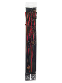 12.5 High Botanical Farmhouse Diffuser Reeds - Red and Black. Ideal Gift for Wedding, Party, DIY, Crafting, Reiki, Chakra, Spa, Aromatherapy O7