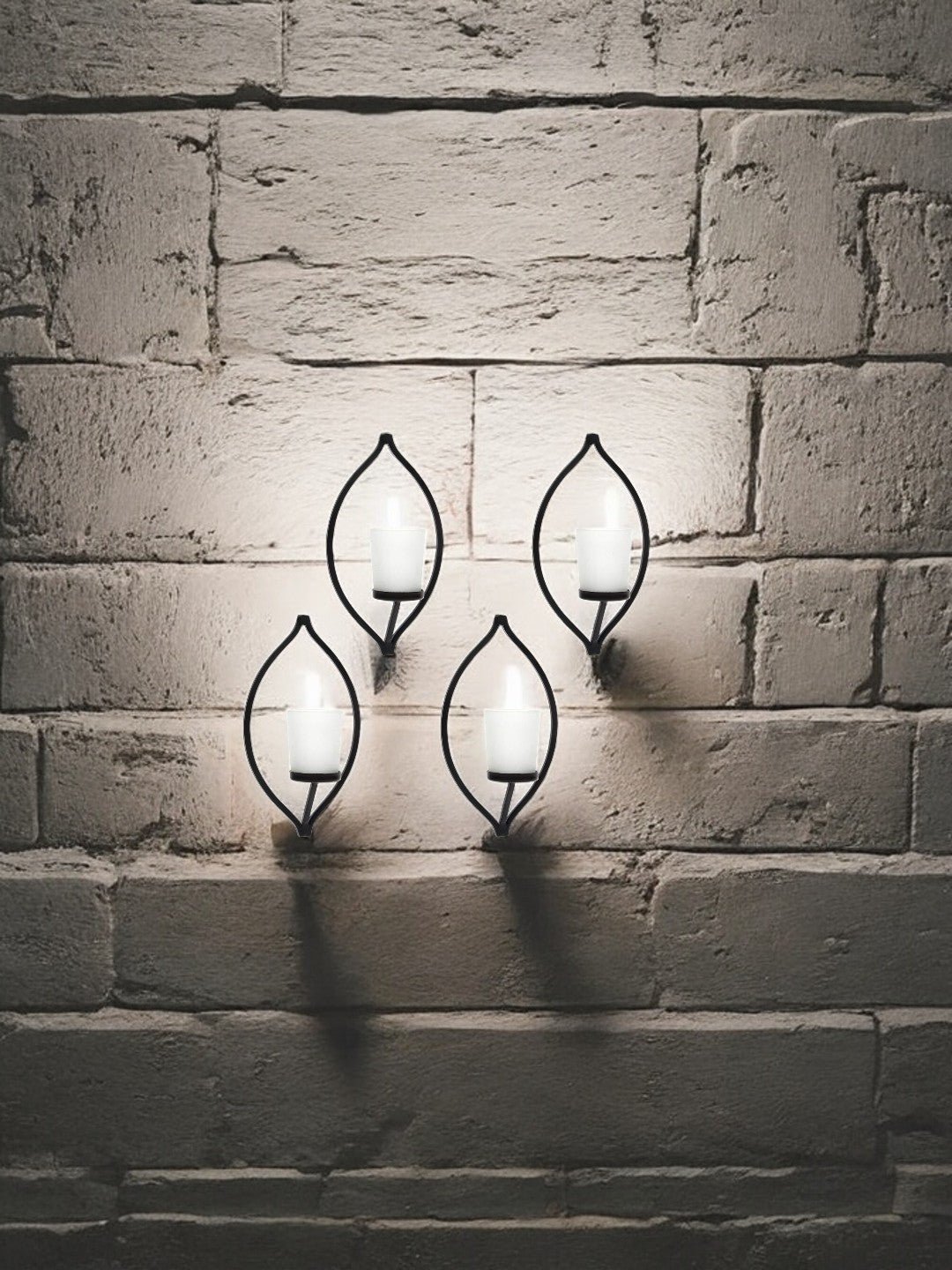 Iron Wall Sconce, Set of 4,  7 Inches High