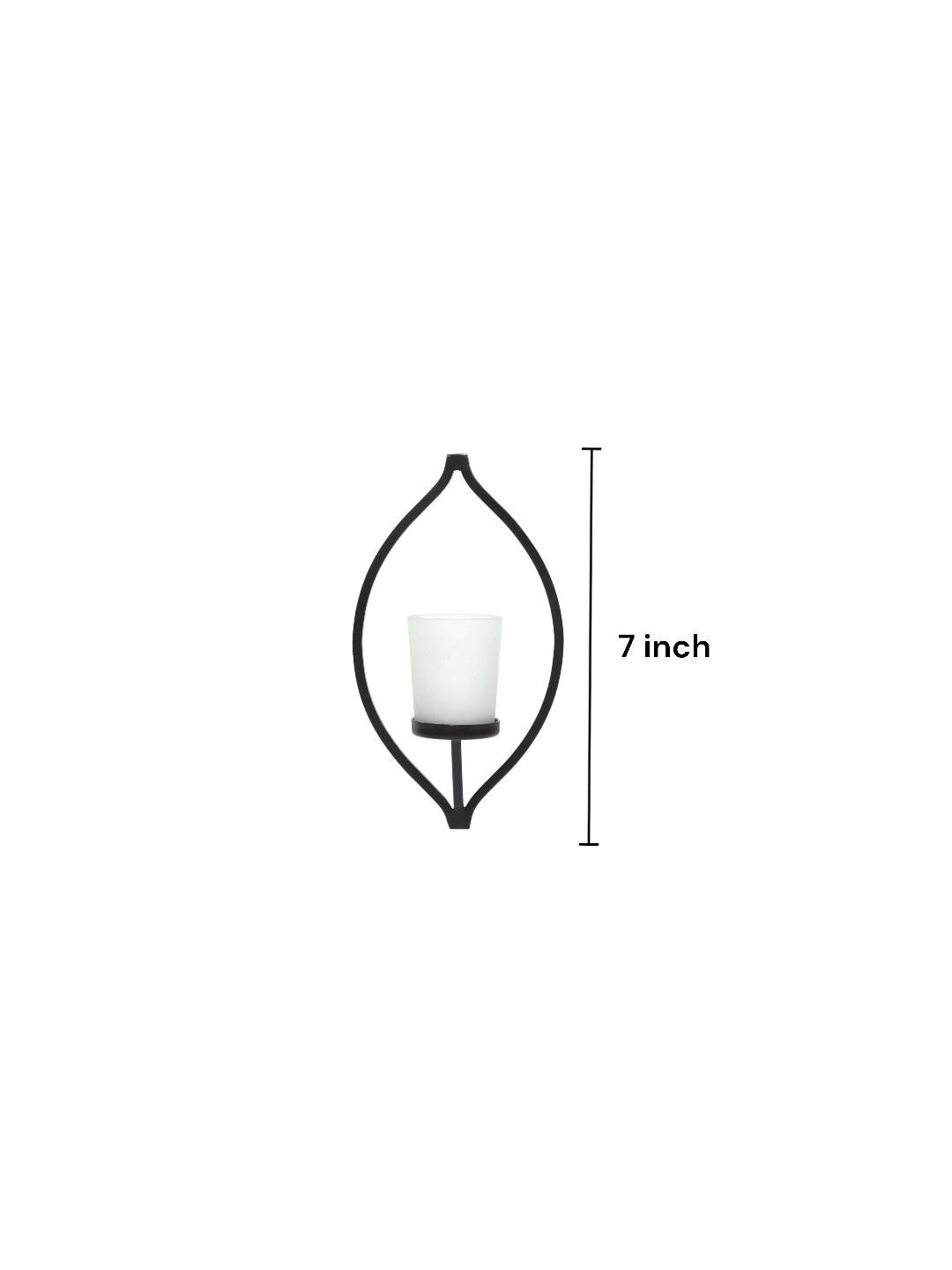 Iron Wall Sconce, Set of 4,  7 Inches High