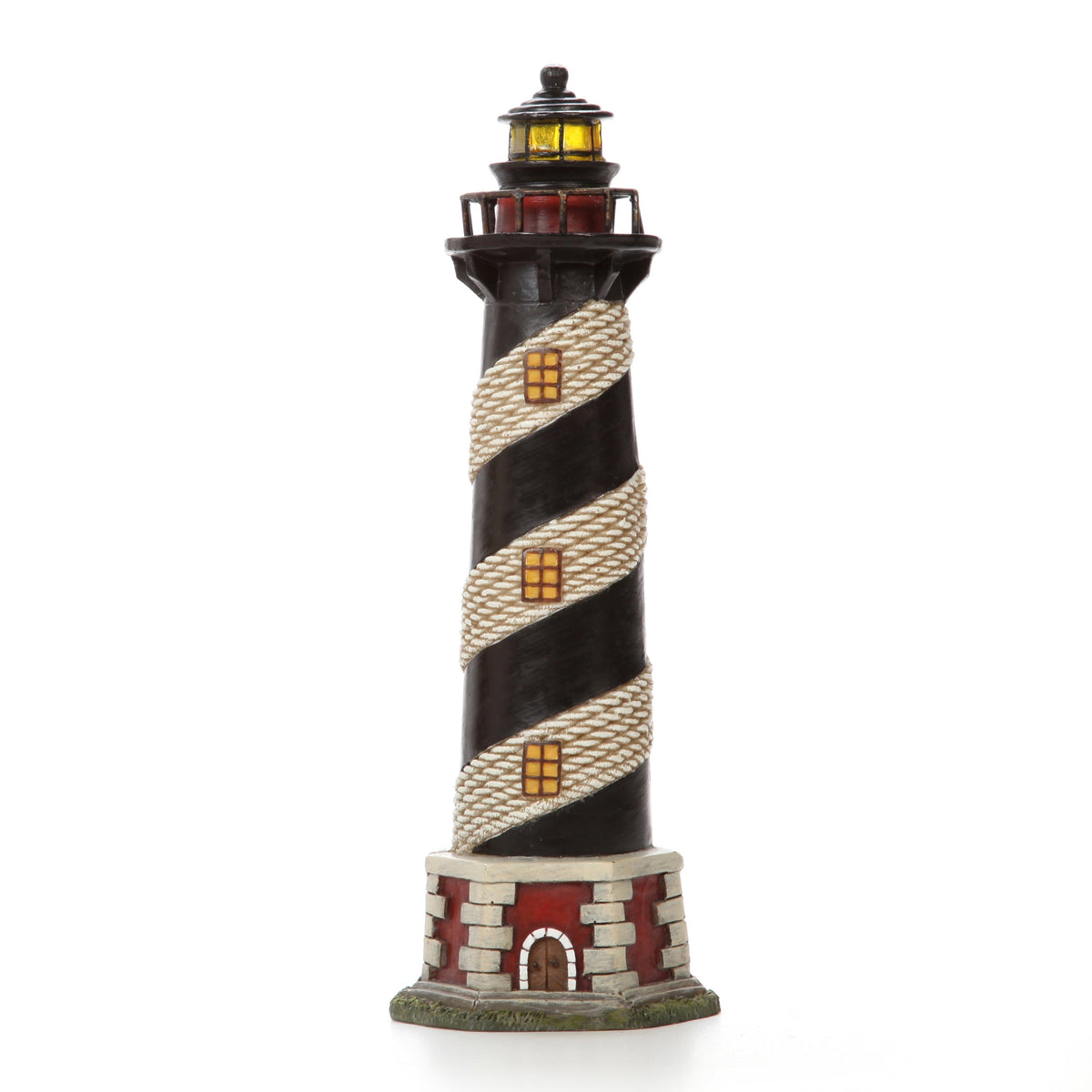 8 Inch Tall Tabletop Resin Lighthouse Blinking Tower Light Ideal Farmhouse Gift for Teacher Appreciation Wedding Home Party Favor Spa Reiki Meditation Bathroom Settings O6