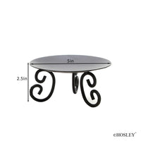 Metal Pillar Candle Holder, Set of 2, 5 inches Diameter each