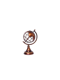 Copper Colored Finish Tabletop Decorative Globe 8 Inch High. Ideal Gift for Wedding Teacher College Student Dorm Study Den Home Office LED Votive Candle Gardens