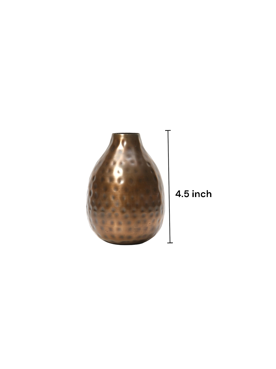 Set of 3 Metal Bud Vases - Your Choice of Colors. 4.5 Inch High. Ideal Accent Piece for Coffee and Side Tables as Well as Dried Floral Arrangements (3-Antique Bronze Finish)