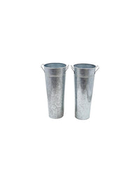 Set of 2 Galvanized Metal Vases with PVC Liner 15 Inch High. Ideal Gift for Wedding Special Occasion Home Office Dried Floral Arrangements