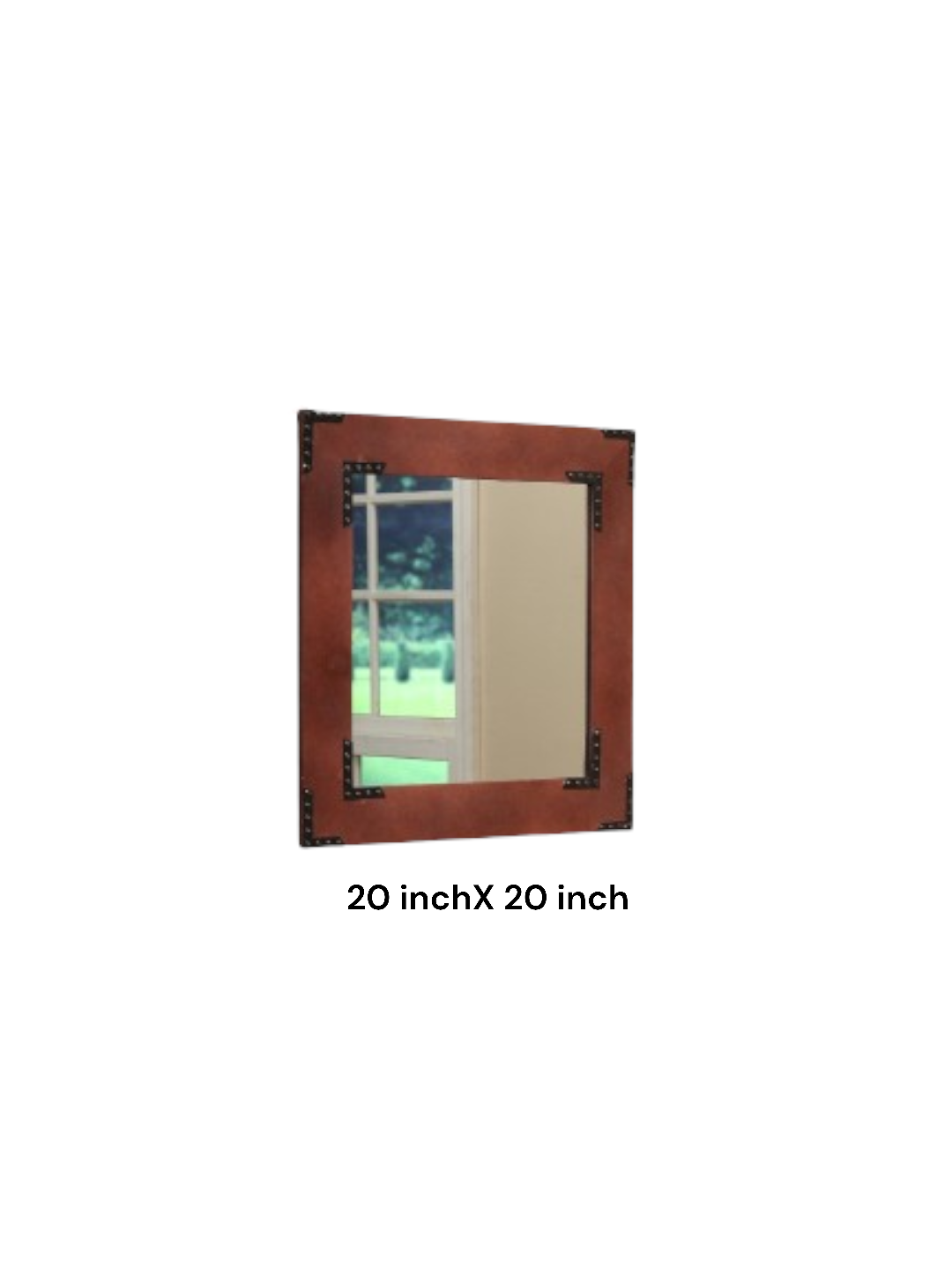 Wood Frame Mirror, 20 inches High