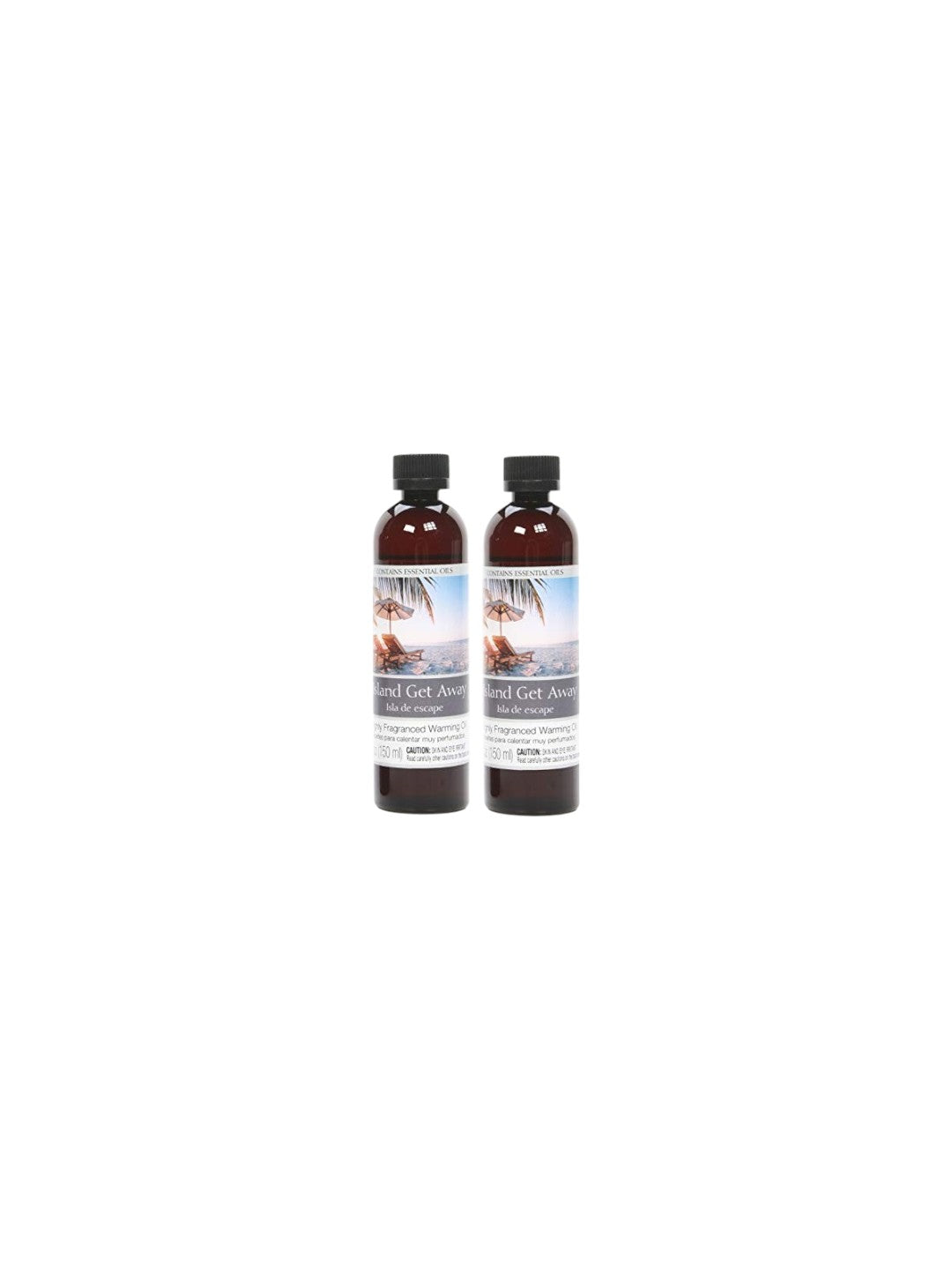 Set of 2 Island Get Away Fragrance Warming Oils 5 Ounce. Ideal Gift for Weddings spa Reiki Meditation Bathroom Settings. P1