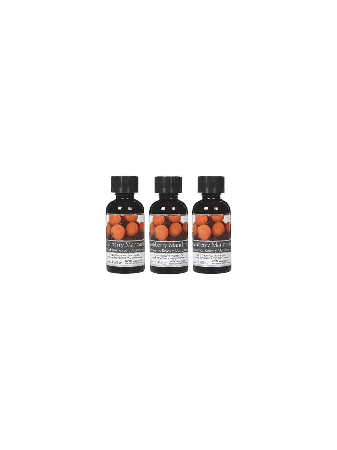 Set of 3, 55 ml Cranberry Mandarin Fragrance Warming Oils. Ideal Gift for Weddings, Spa, Meditation Settings. P1