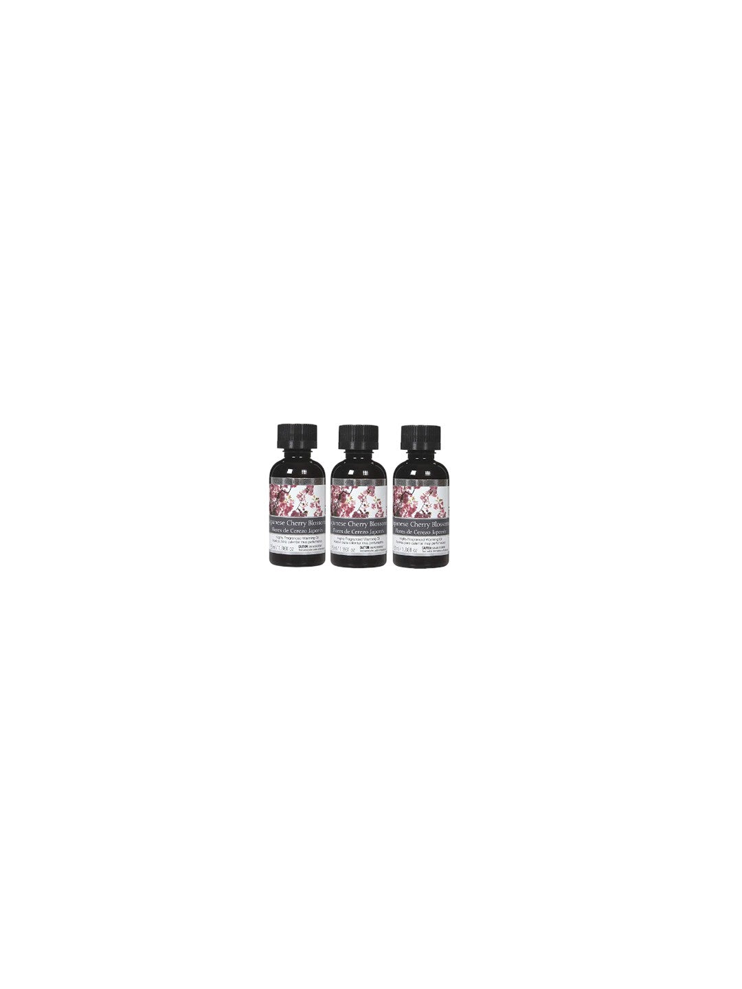 Set of 3, 55 ml Japanese Cherry Blossoms Fragrance Warming Oils. Ideal Gift for Weddings, Spa, Meditation Settings. P1