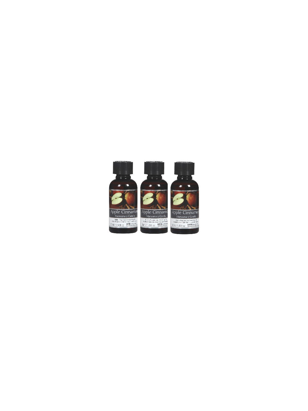 Set of 3, 55 ml Apple Cinnamon Fragrance Warming Oils. Ideal Gift for Weddings, Spa, Meditation Settings. P1