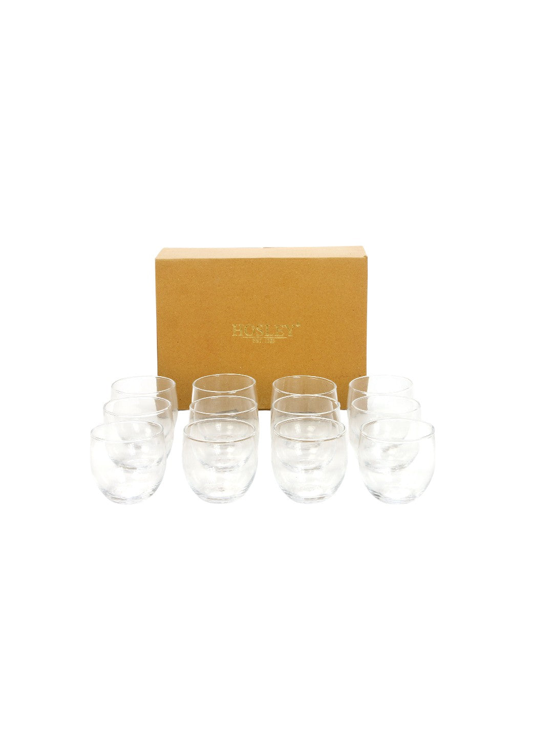 Glass Clear Tealight Holders Roly Poly Style, Set of 24, 2.5 inches Dia each