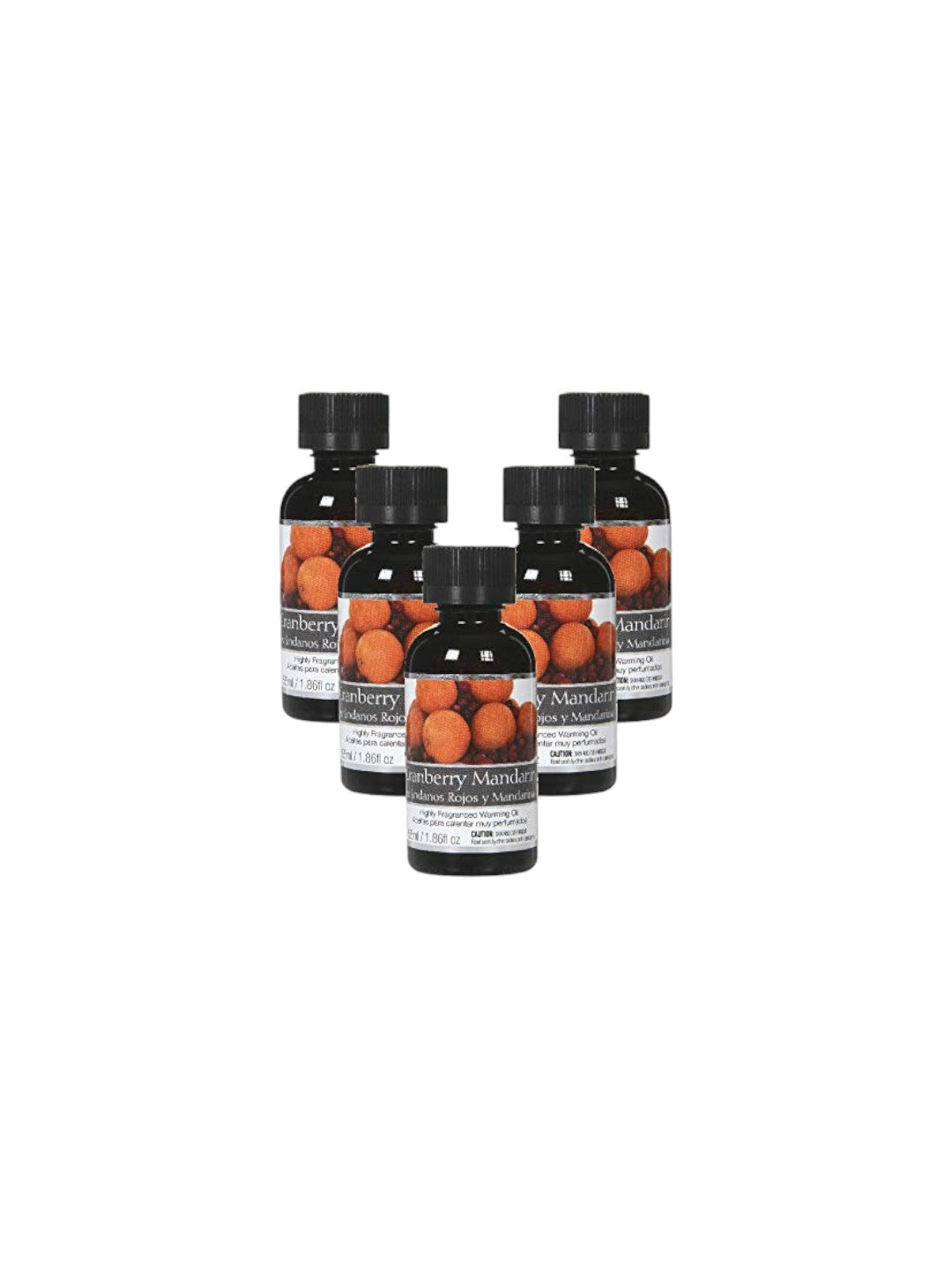 Cranberry Mandarin Highly Scented Fragrance Warming Oils, Box of 5, 55 ml 1.86oz ea. Ideal Gift for Weddings, spa, Reiki, Meditation, Bathroom Settings W1