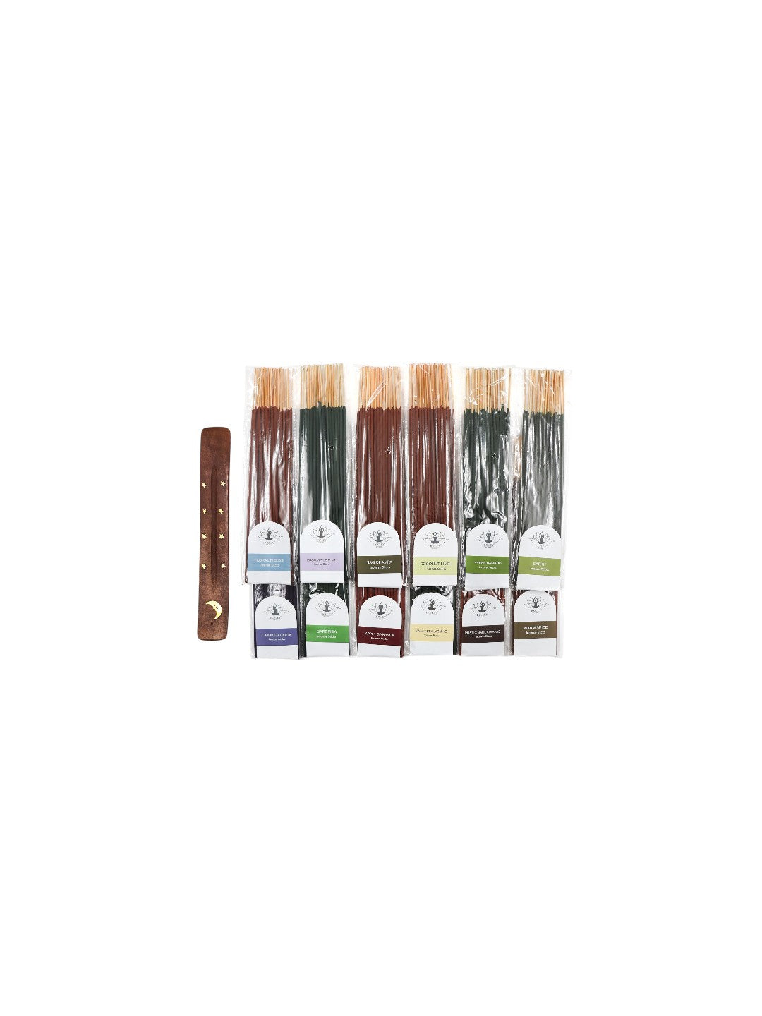 480 Pack Assorted Incense Sticks 40 Sticks Each of Wind, Dragon's Blood, Nag Champa Lavender Fields and 8 Additional Random Grab Bag Fragrances Ideal for Home Meditation Aromatherapy