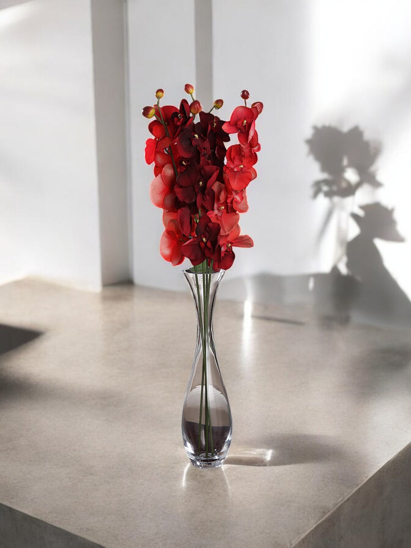 Orchid Phalaenopsis Artificial Flowers, Set of 6, 28 inches Long each