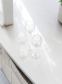 Long Stem Glass Crackle Tealight Holders, Clear, Set of 3,   9", 10" & 12"High