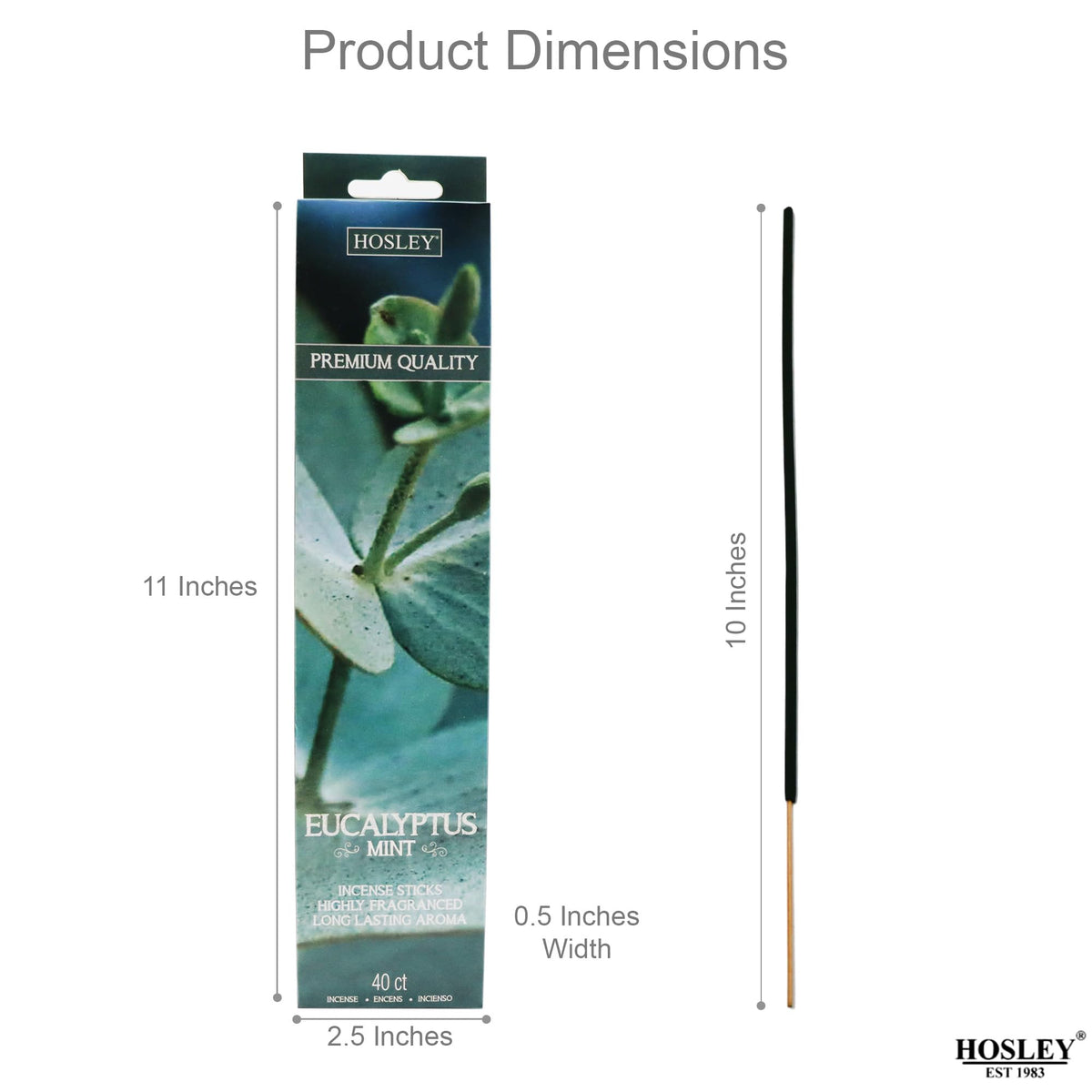 Eucalyptus Mint Fragrance Incense Stick Infused with Essential Oils for Long-Lasting Aromatherapy Bliss Holistic Relaxation in Every Box Pack of 240 Incense Stick Pack of 6