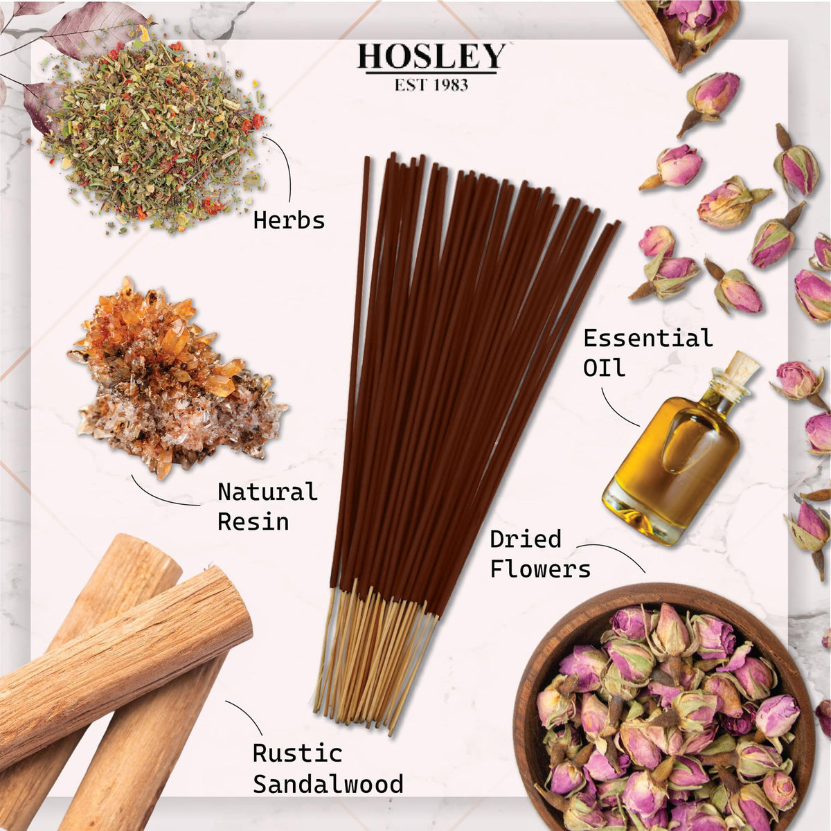 240 Pack of Rustic Sandalwood Fragrance Incense Stick Infused with Essential Oils. Ideal Gift for Wedding, Events, Aromatherapy, Spa, Reiki, Meditation, Bathroom Settings