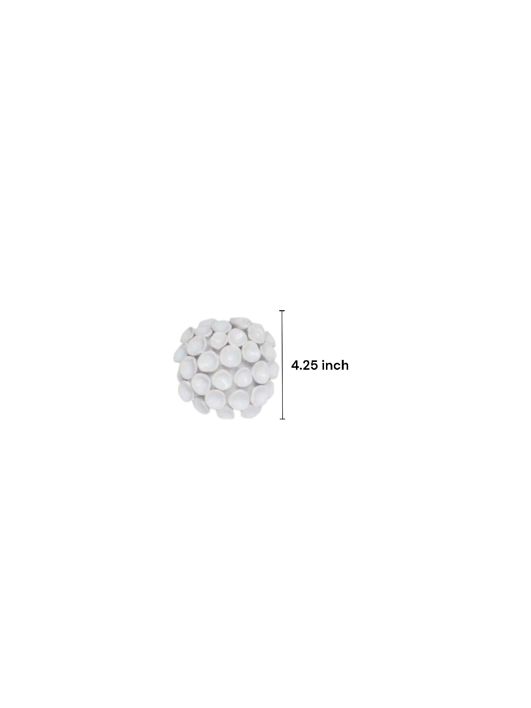 Ceramic Nimbus Wall Decor, White Glazed, 4.25 inches Dia.