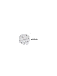 Ceramic Nimbus Wall Decor, White Glazed, 4.25 inches Dia.