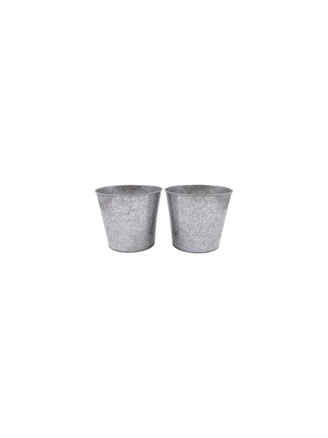 Set of 2, 6In H Galvanized Bucket/Pots with PVC Liner, Ideal Gift for Wedding Home Office Party DYI Indoor Outdoor Garden Patio