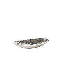 Elegance Redefined Silver Finish Decor Tray Bowl, 13.6 Inches Long Versatile and Chic Centerpiece for Serving, Floral Arrangements, and Stylish Home Decor