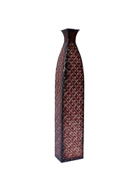 Metal  Floor Vase, Red Color , 24.5 Inches High