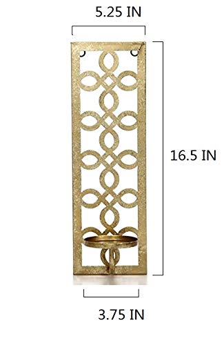 HOSLEY Metal Wall Sconce, Set of 2, 16.5 Inches High