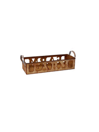 Iron FARM Planter, Brown Color, 16 inches Long